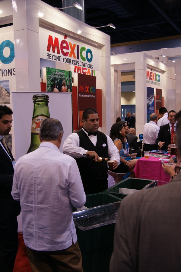 dsc06288 Mexico's booth was also very busy - when they were giving away free beer.