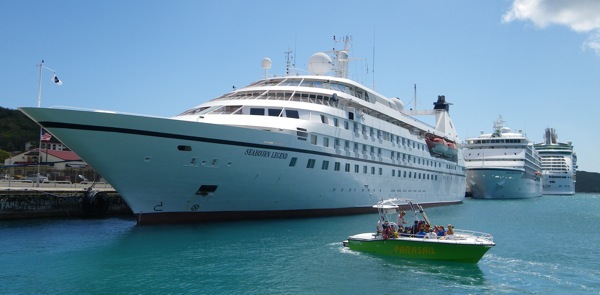 Seabourn Legend docked in St. Thomas, U.S. Virgin Islands, Saturday March 28, 2009.