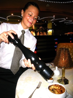 harry's steakhouse Harry’s, Carnival Liberty’s intimate reservations-only steakhouse, is complemented by a fine selection of wines. Photo by Michael Coleman.