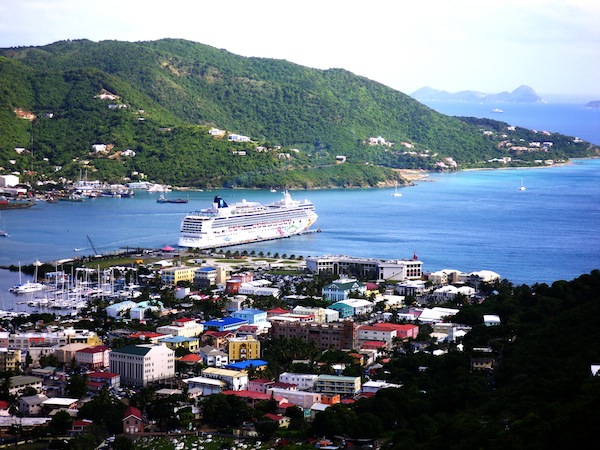 tortola, bvi The 2,394-passenger Norwegian Pearl, docked today in Tortola, British Virgin Islands, features cruise travel’s first four-lane bowling alley at sea. Photos by Michael Coleman