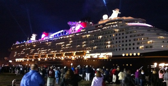 Disney’s newest cruise ship arrives at Port Canaveral with fireworks